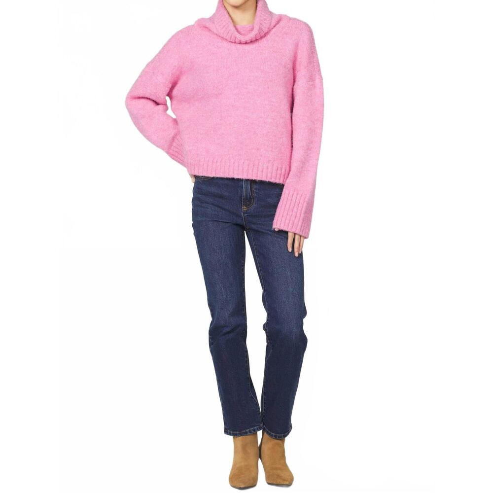 NEW DEAR JOHN DENIM everly cowl neck top in pink